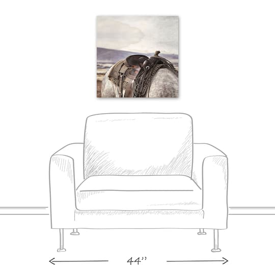 Horse And Saddle 24" x 24" Canvas Wall Art
